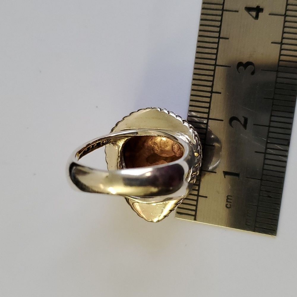 Sterling Silver 925 Rose Gold Center Ring - Picture 4 of 6